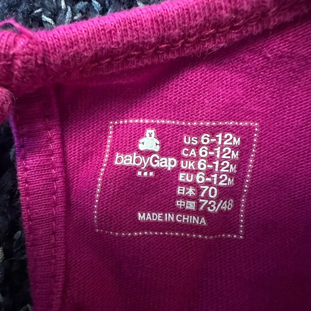 GAP Fuchsia Long Sleeve Little Lady Tee - Picture 2 of 2